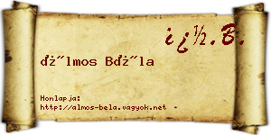 Álmos Béla névjegykártya